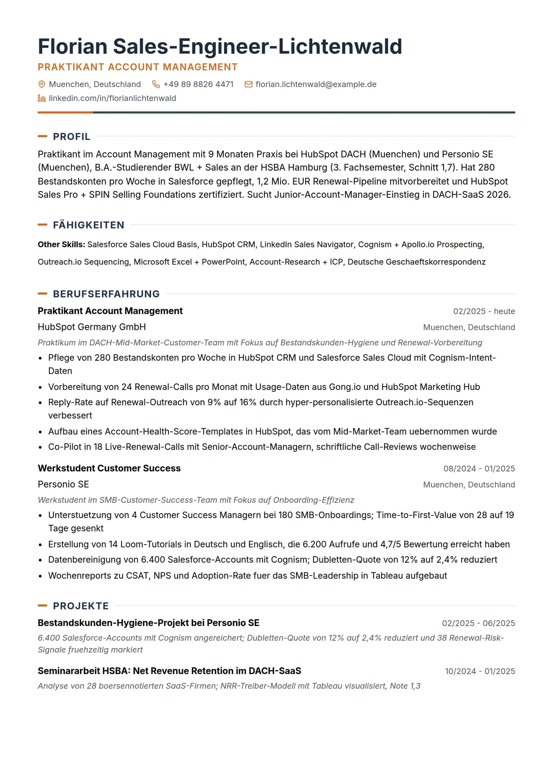 Account Manager Praktikant