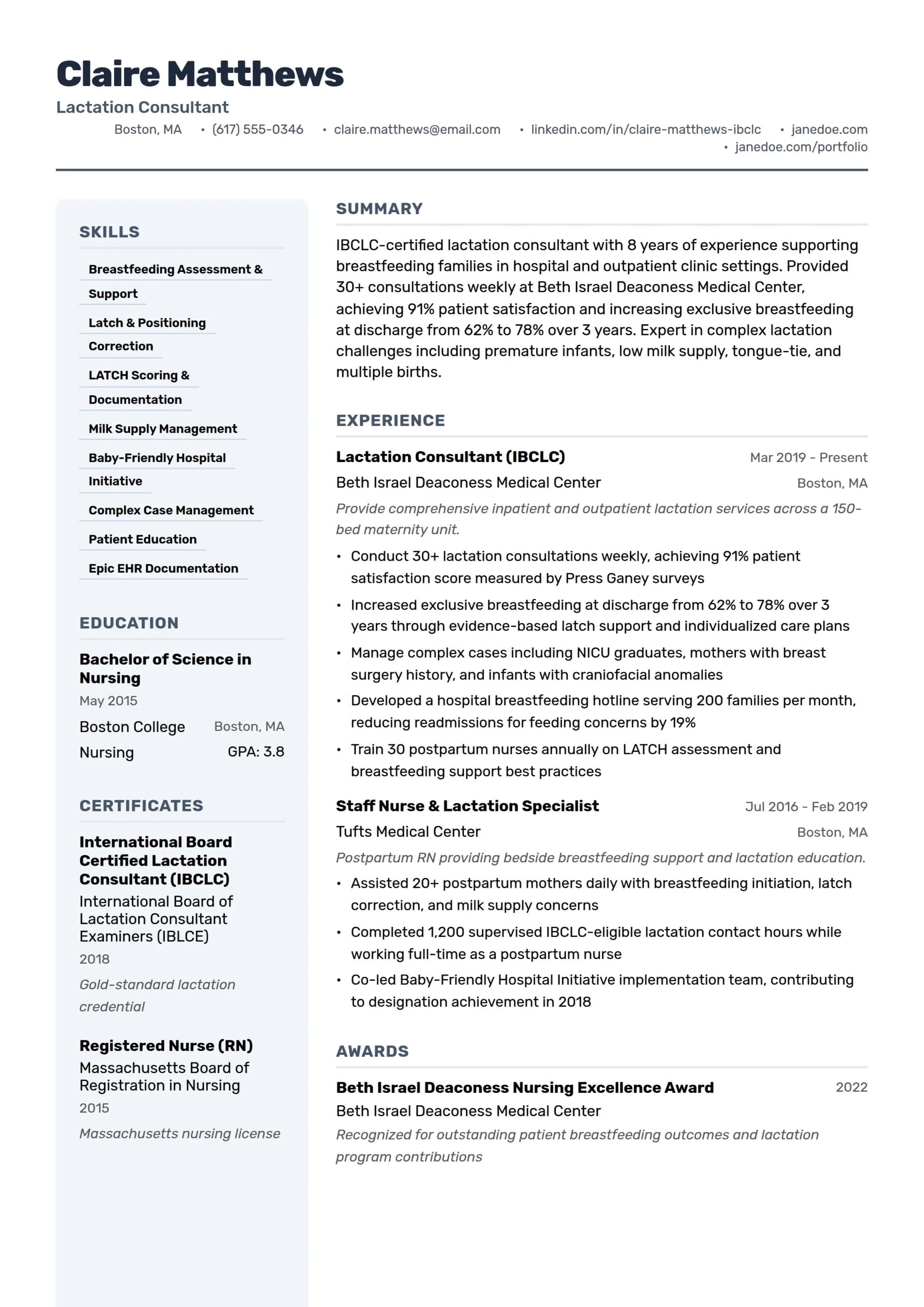 Lactation Consultant