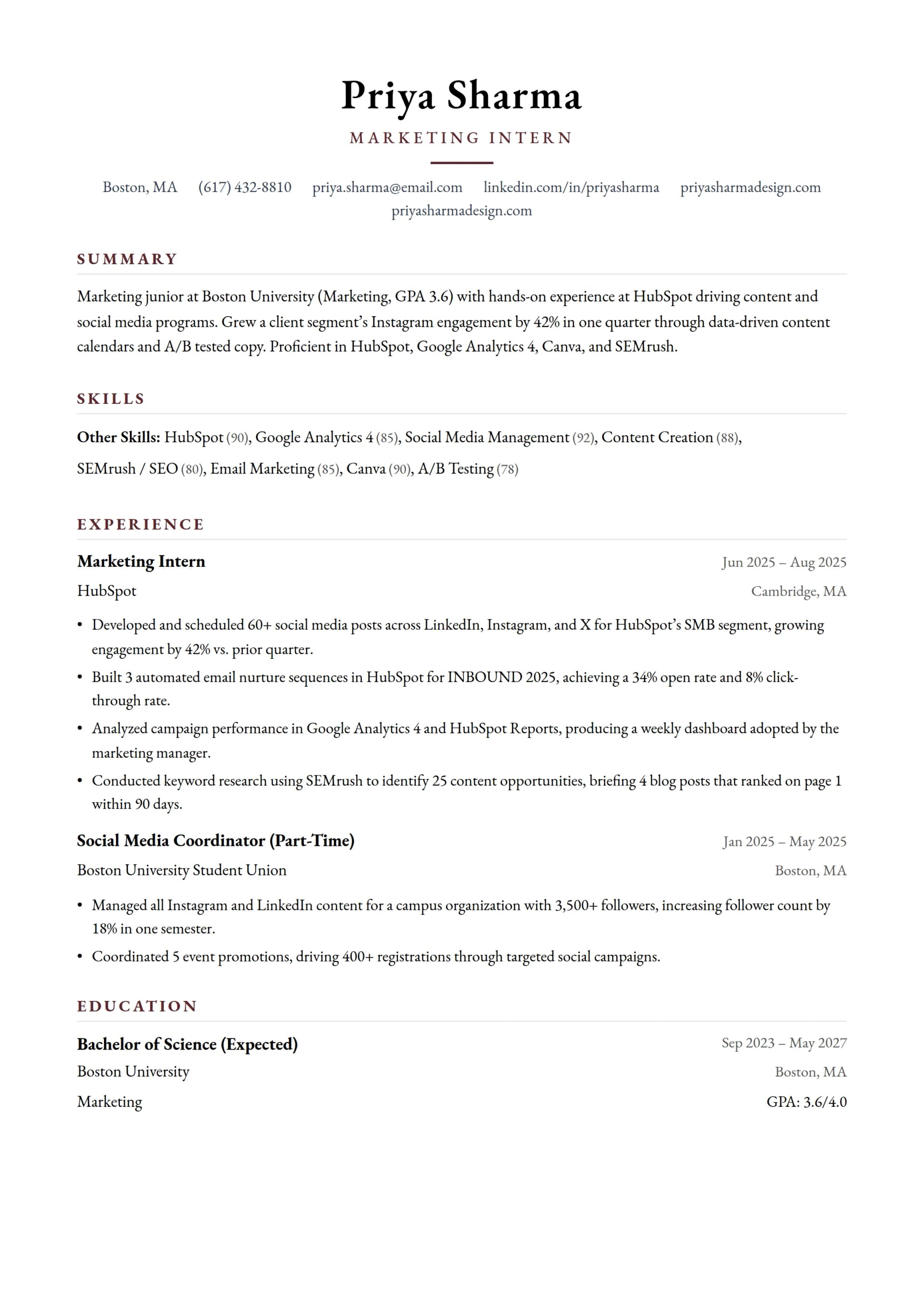 Marketing Intern