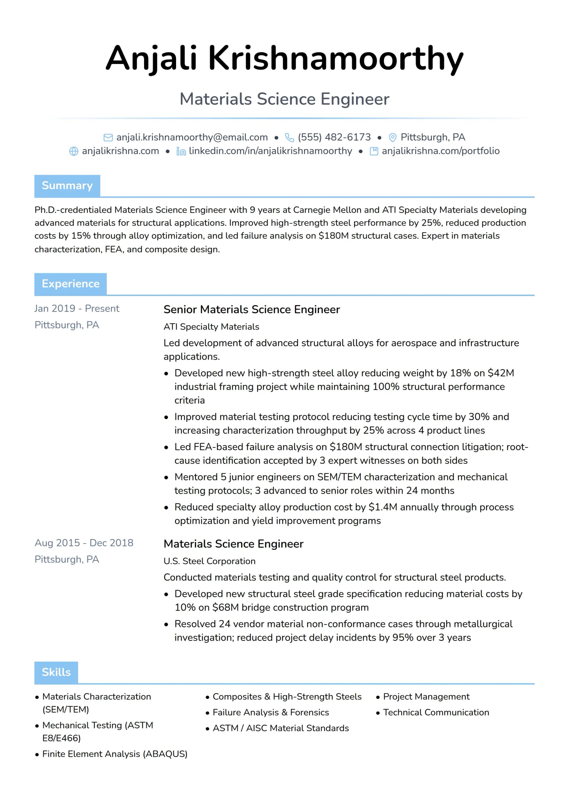 Materials Science Engineer