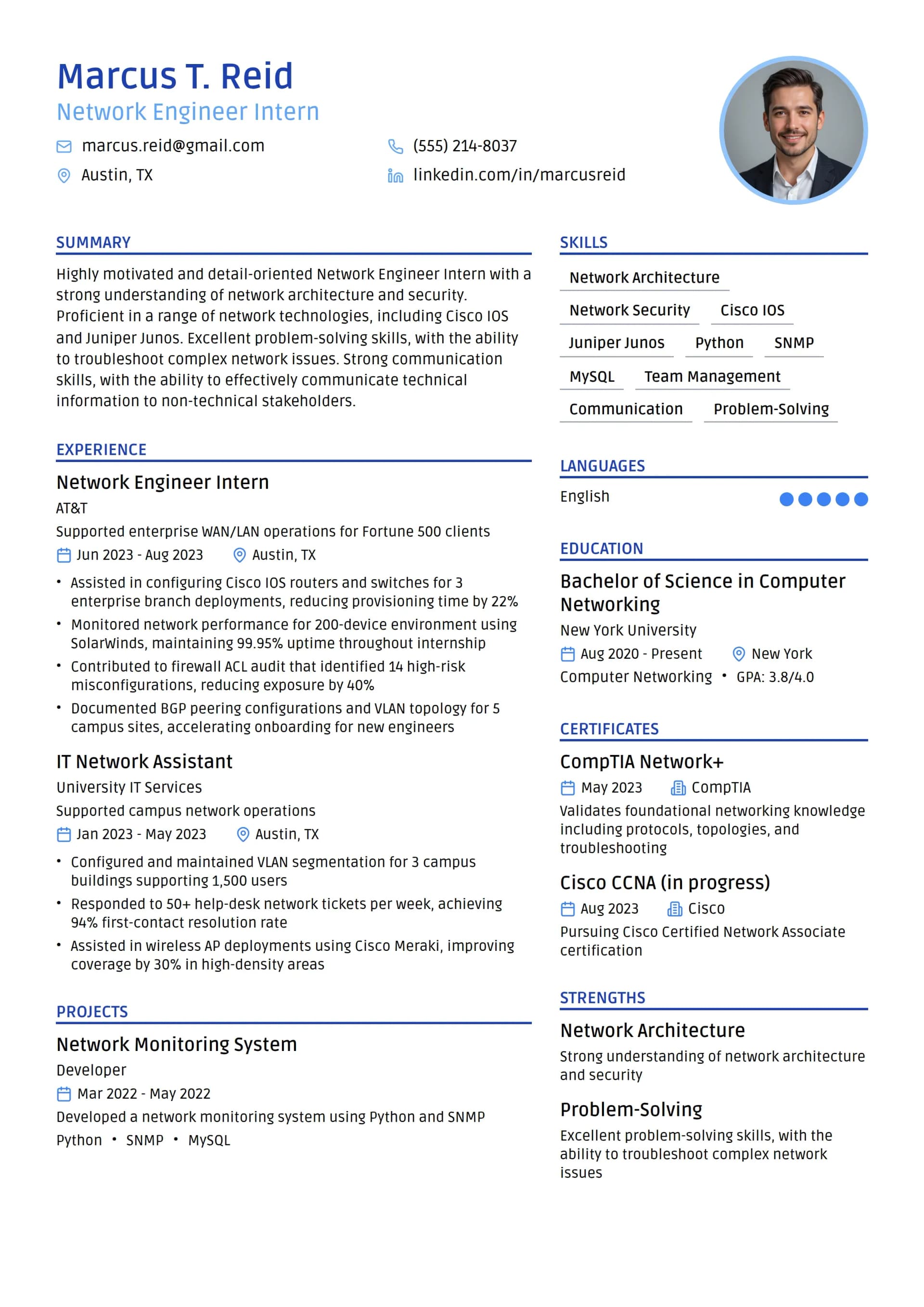 Network Engineer Intern