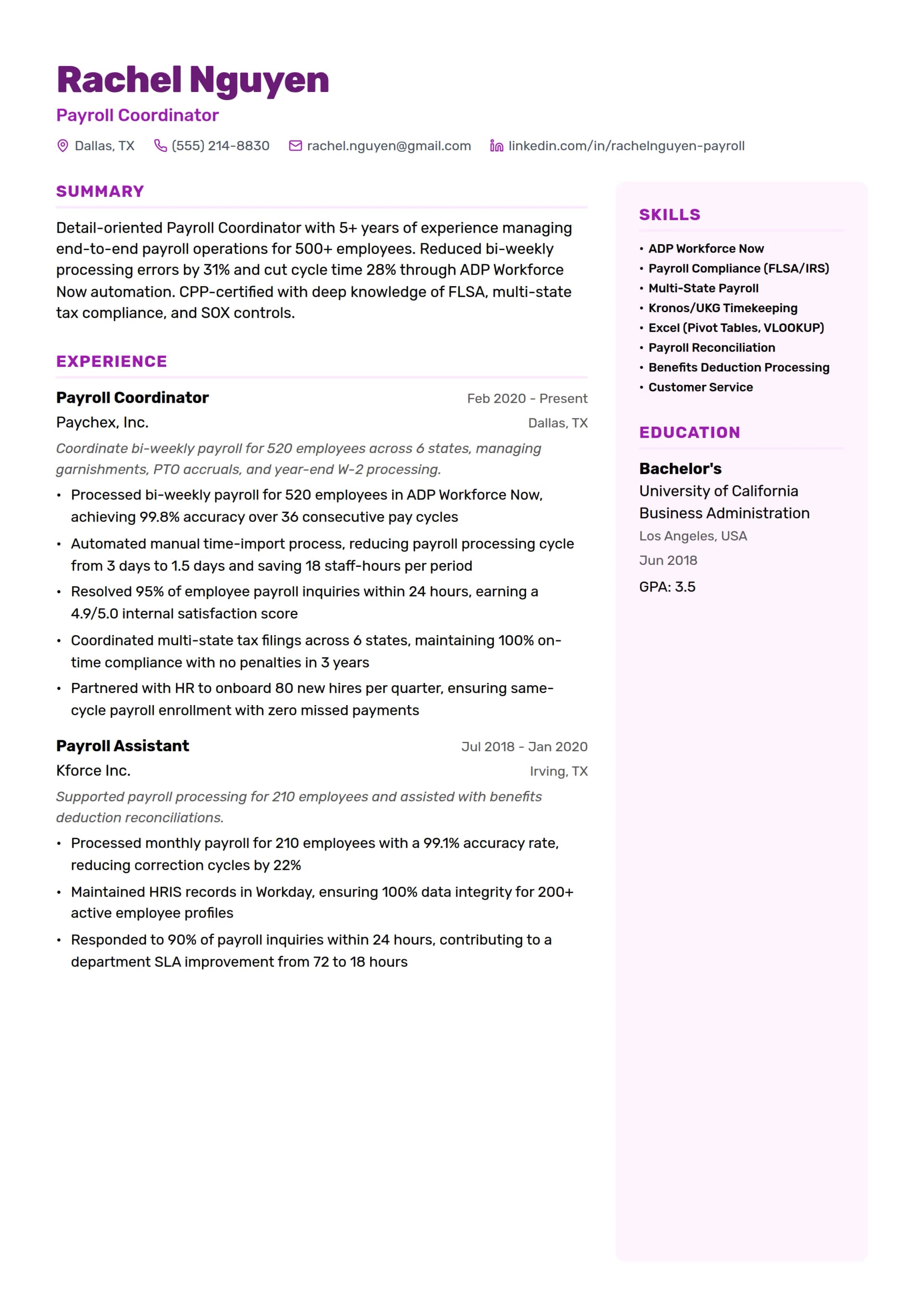 Payroll Coordinator