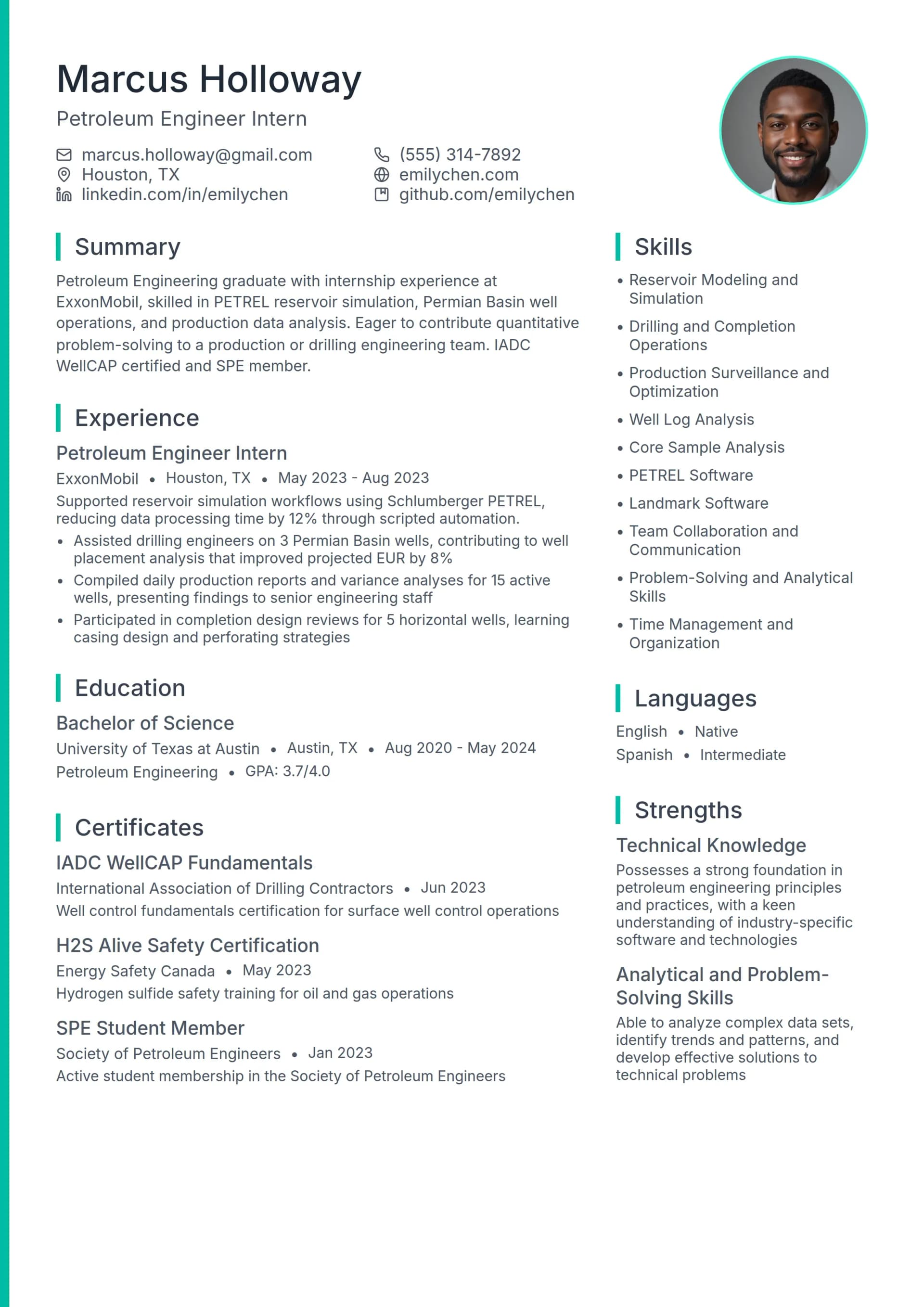 Petroleum Engineer Intern