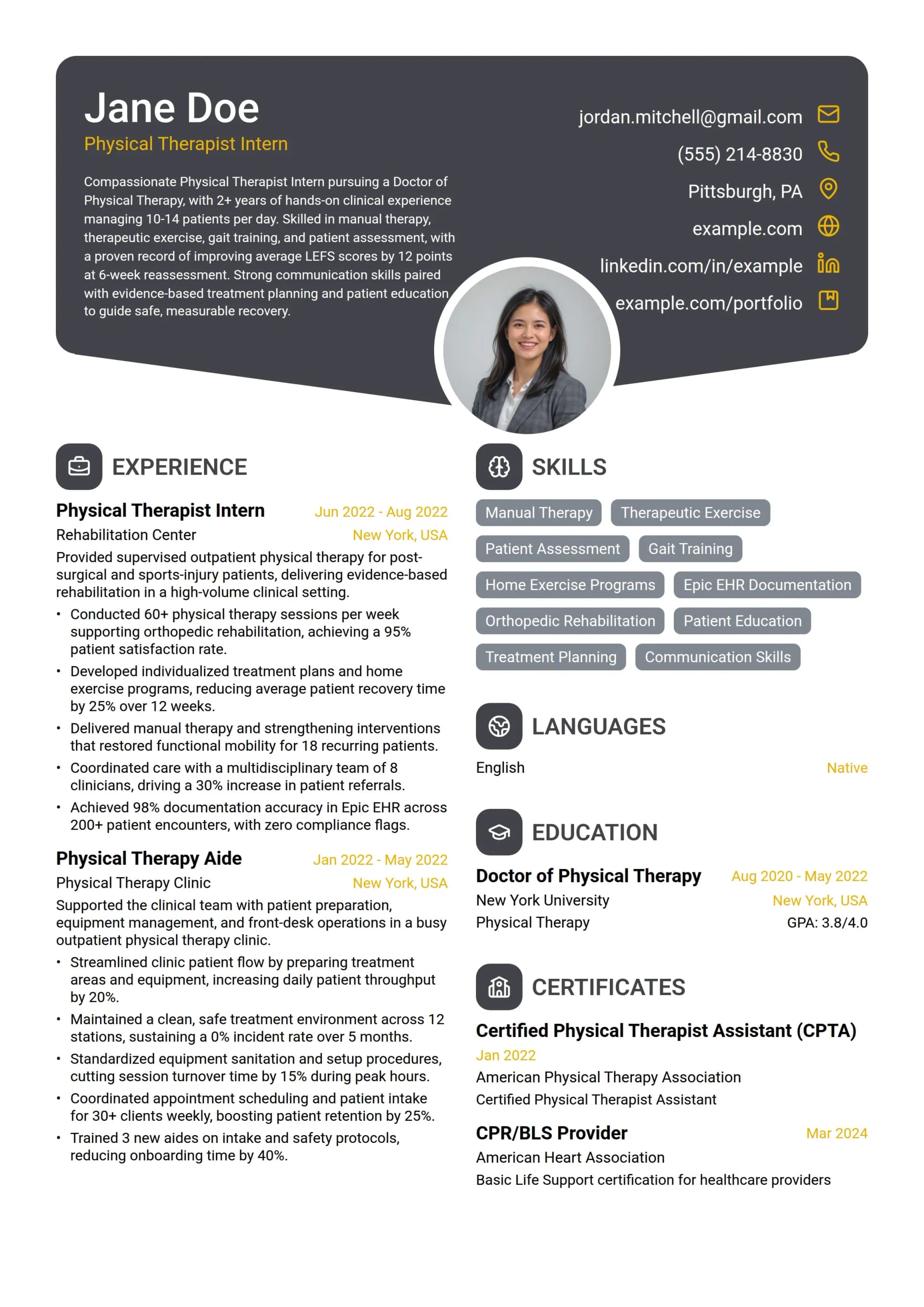 Physical Therapist Intern