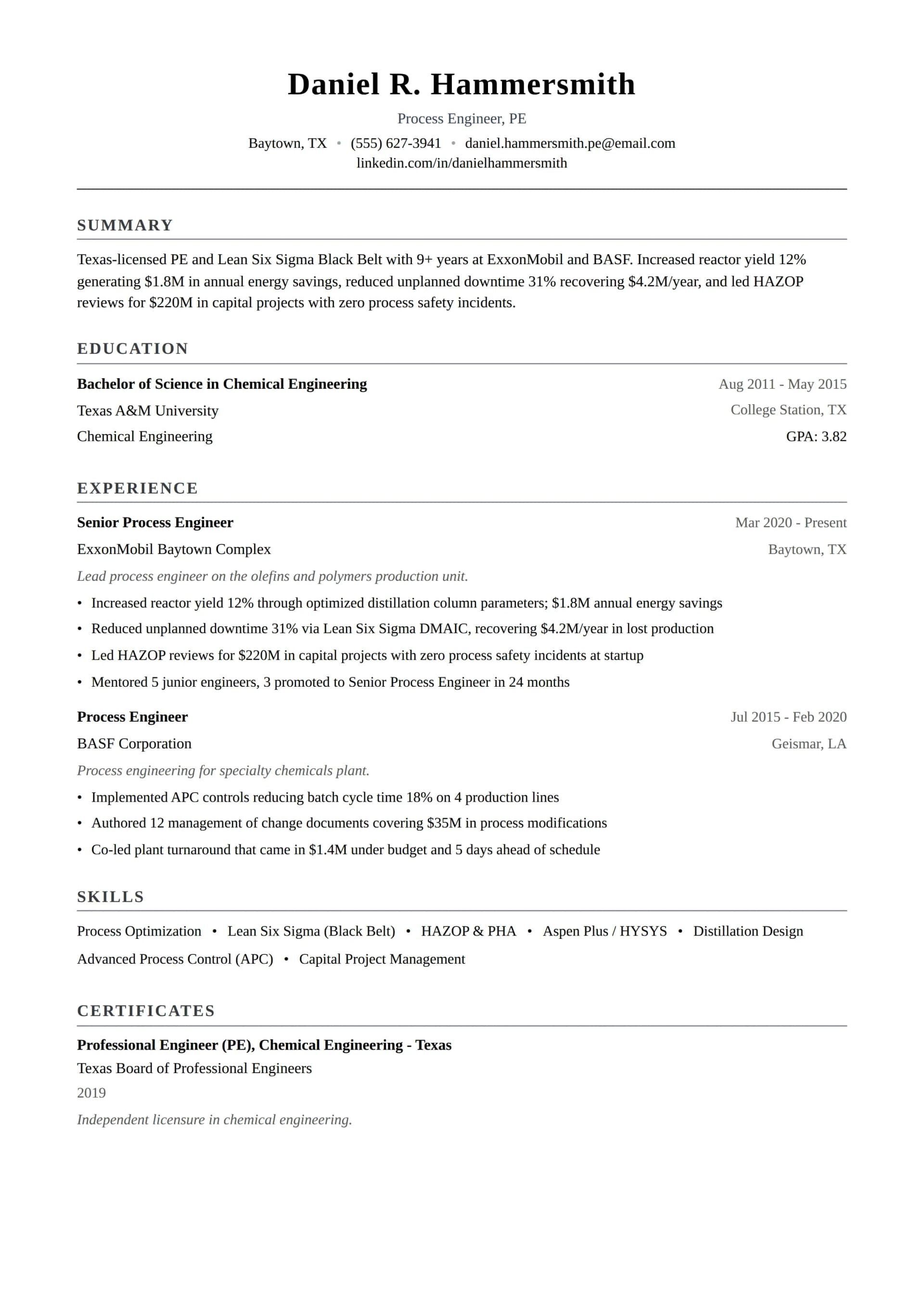 Process Engineer
