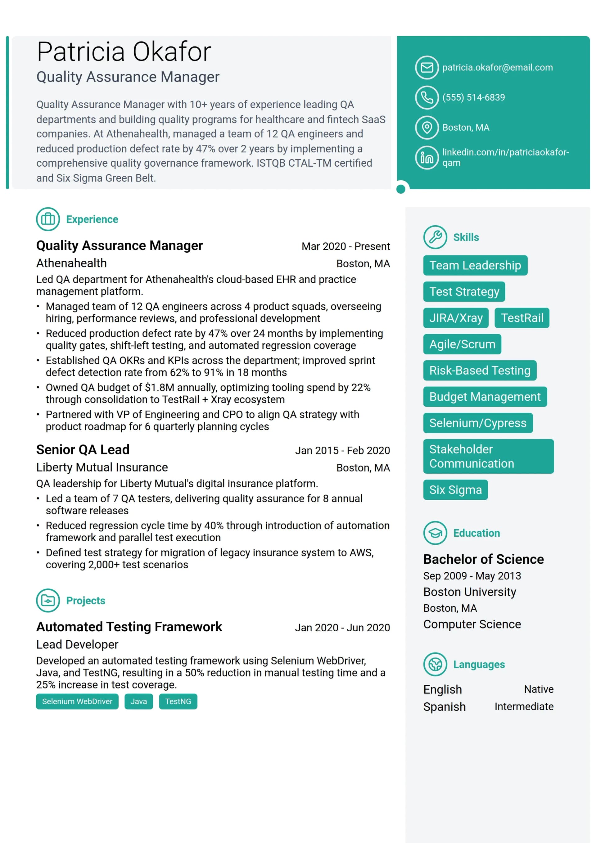 Quality Assurance Manager