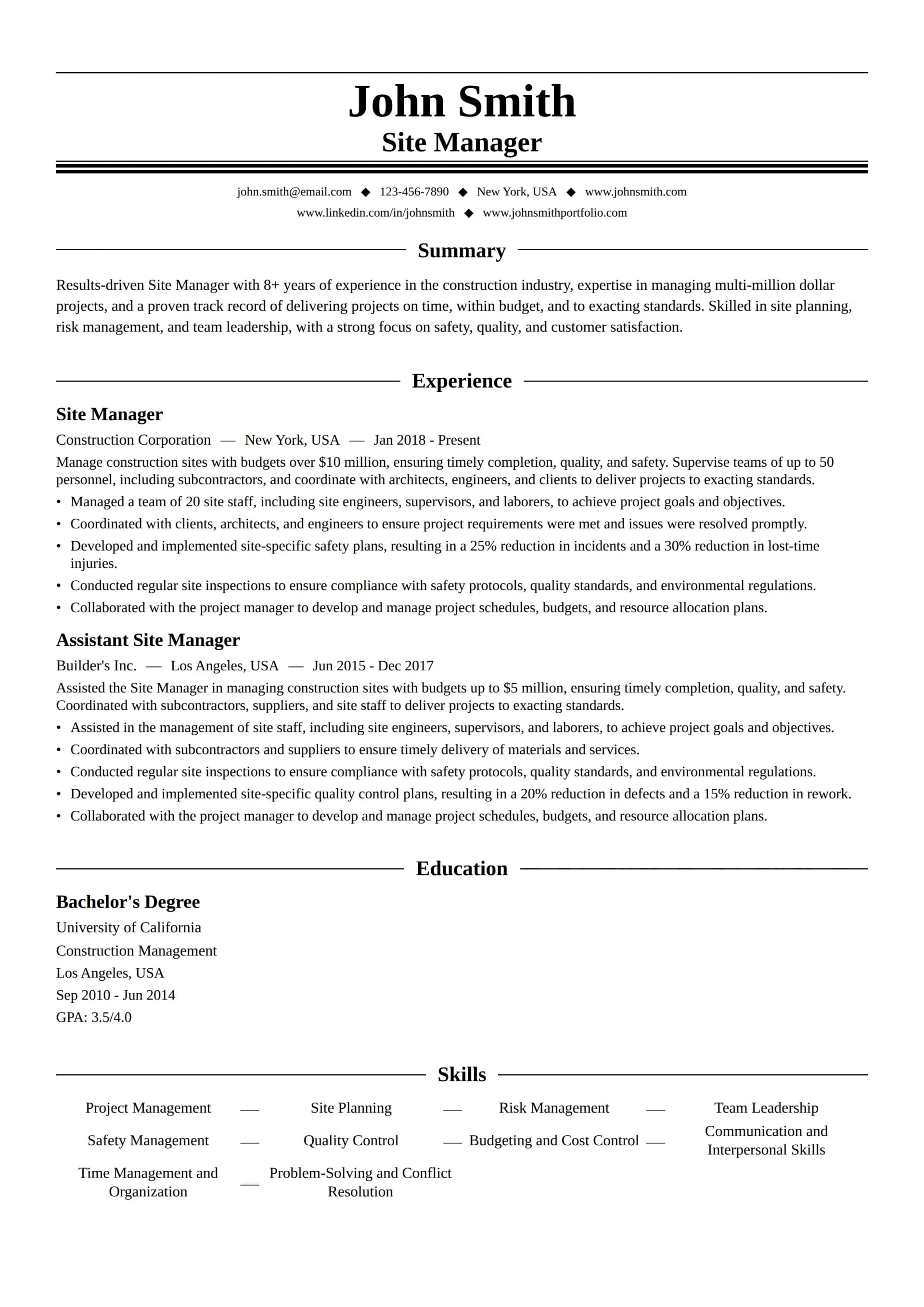 Site Manager