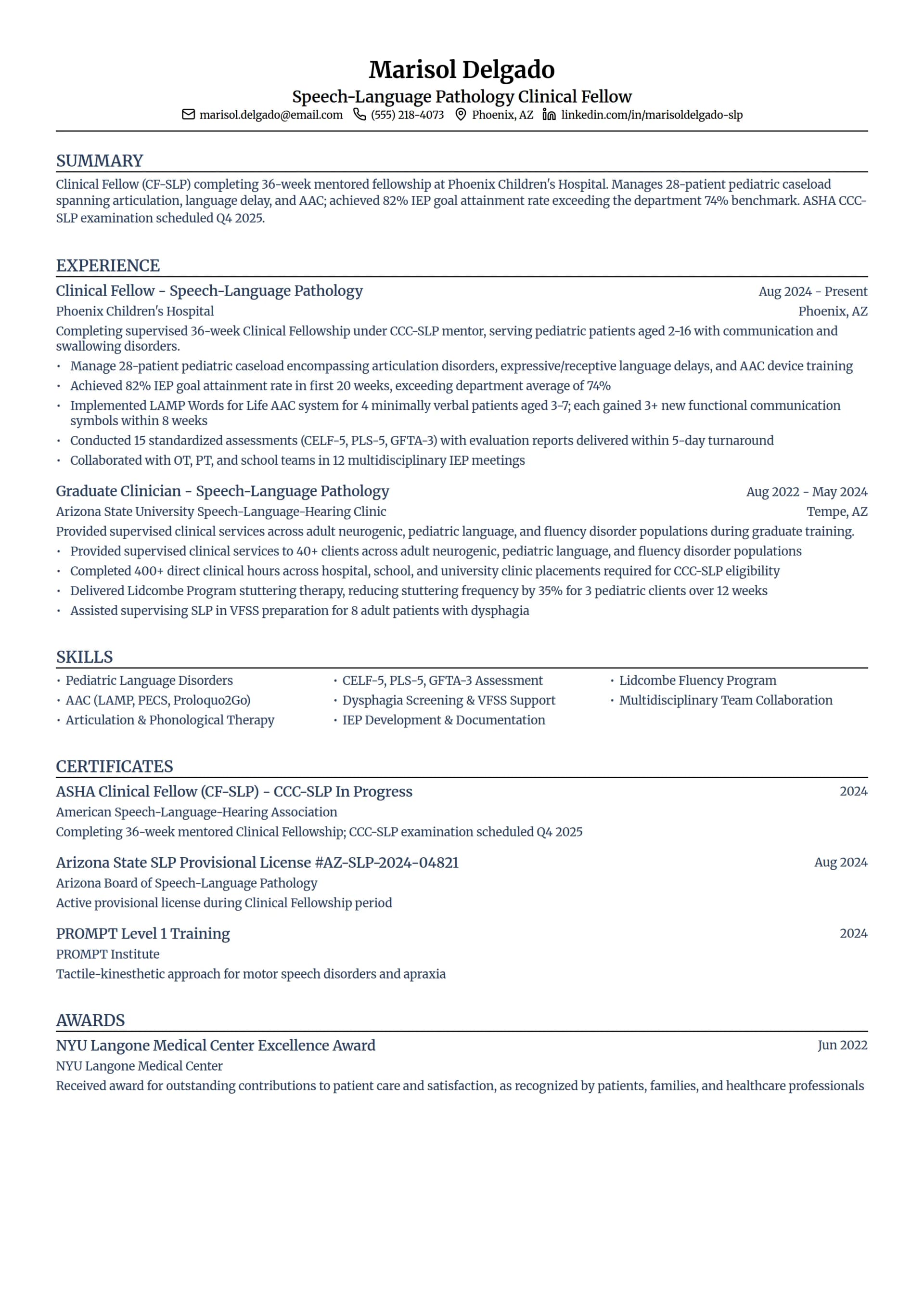 Speech Therapist Intern