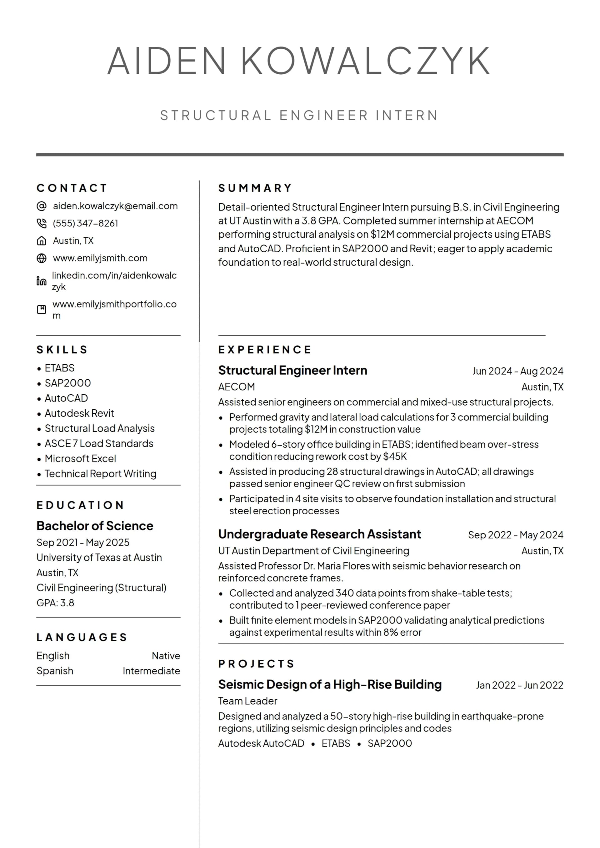 Structural Engineer Intern