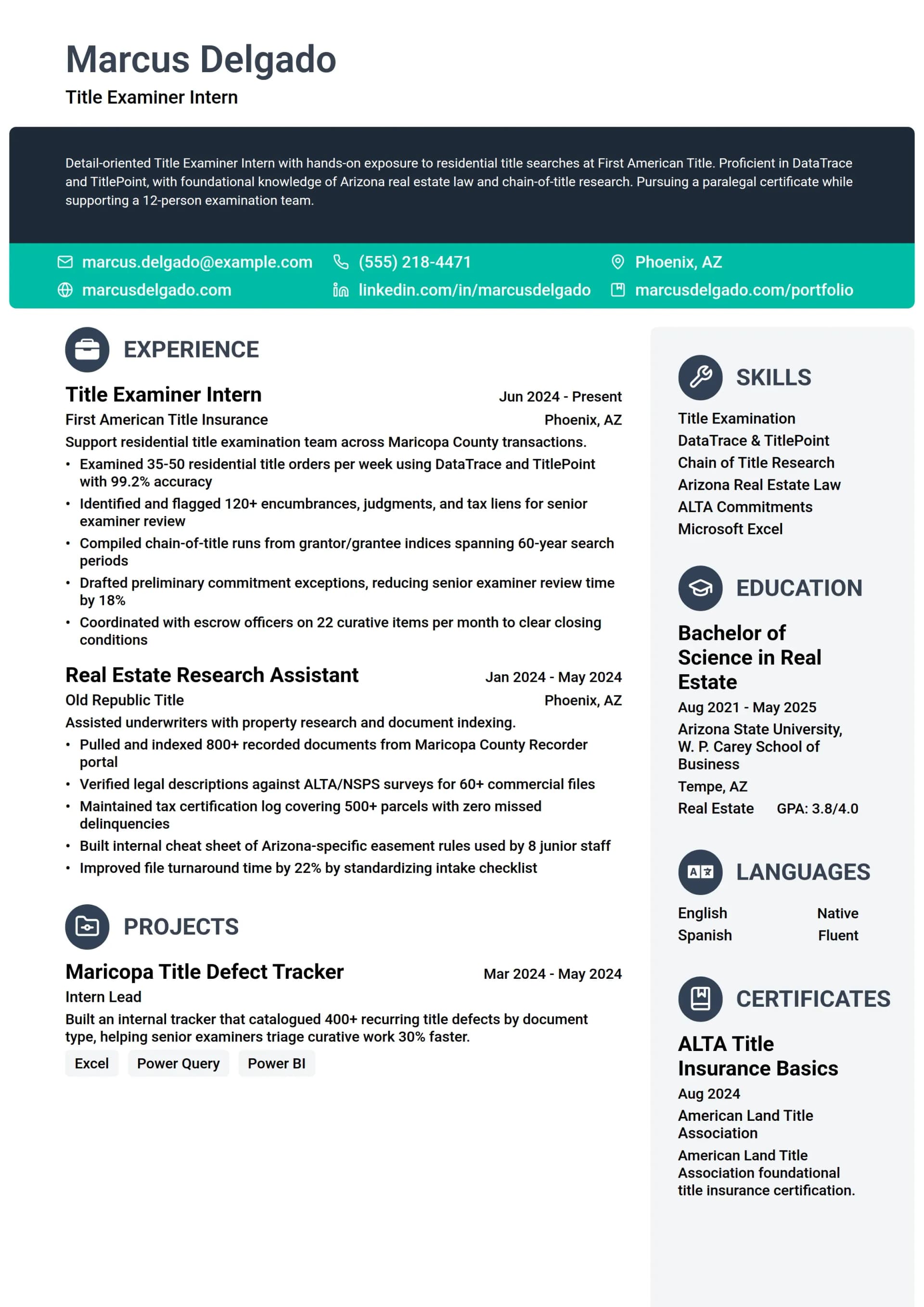 Title Examiner Intern