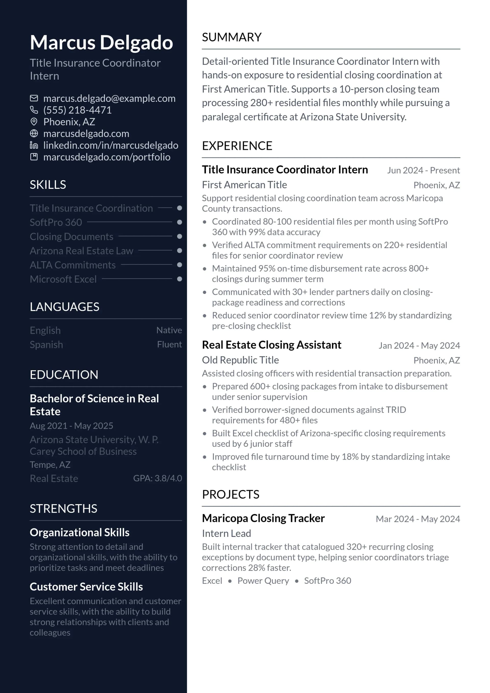 Title Insurance Coordinator Intern