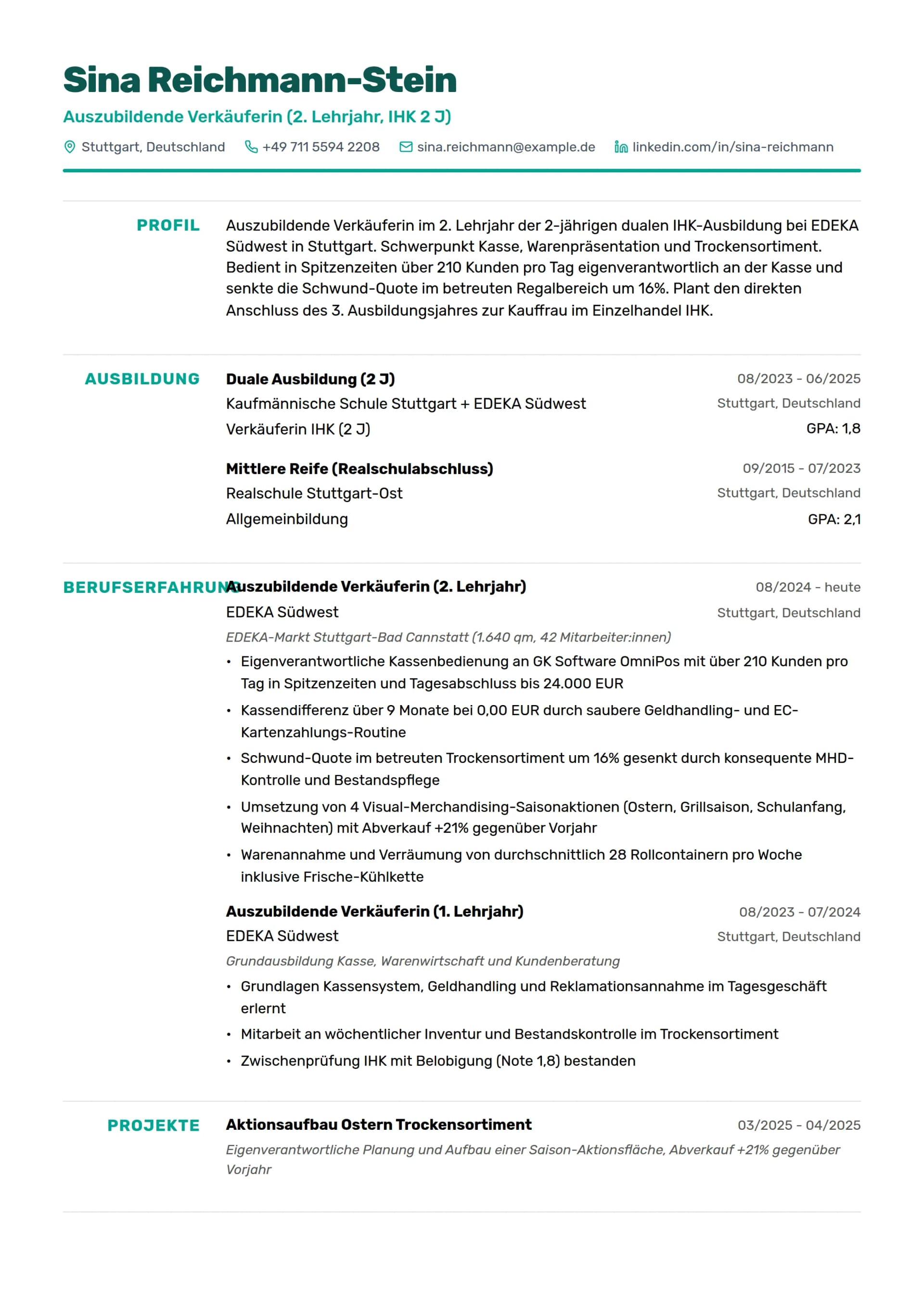 Verkäufer:in Azubi (2-J. IHK-Ausbildung)