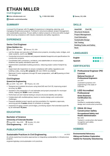Civil Resume preview