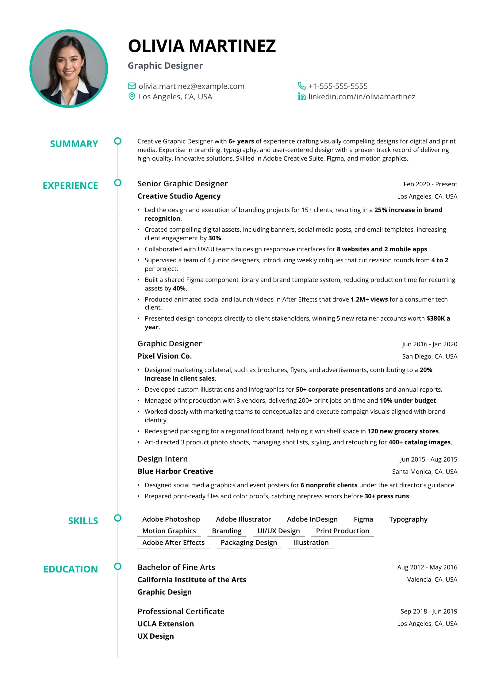 Artisan Resume preview
