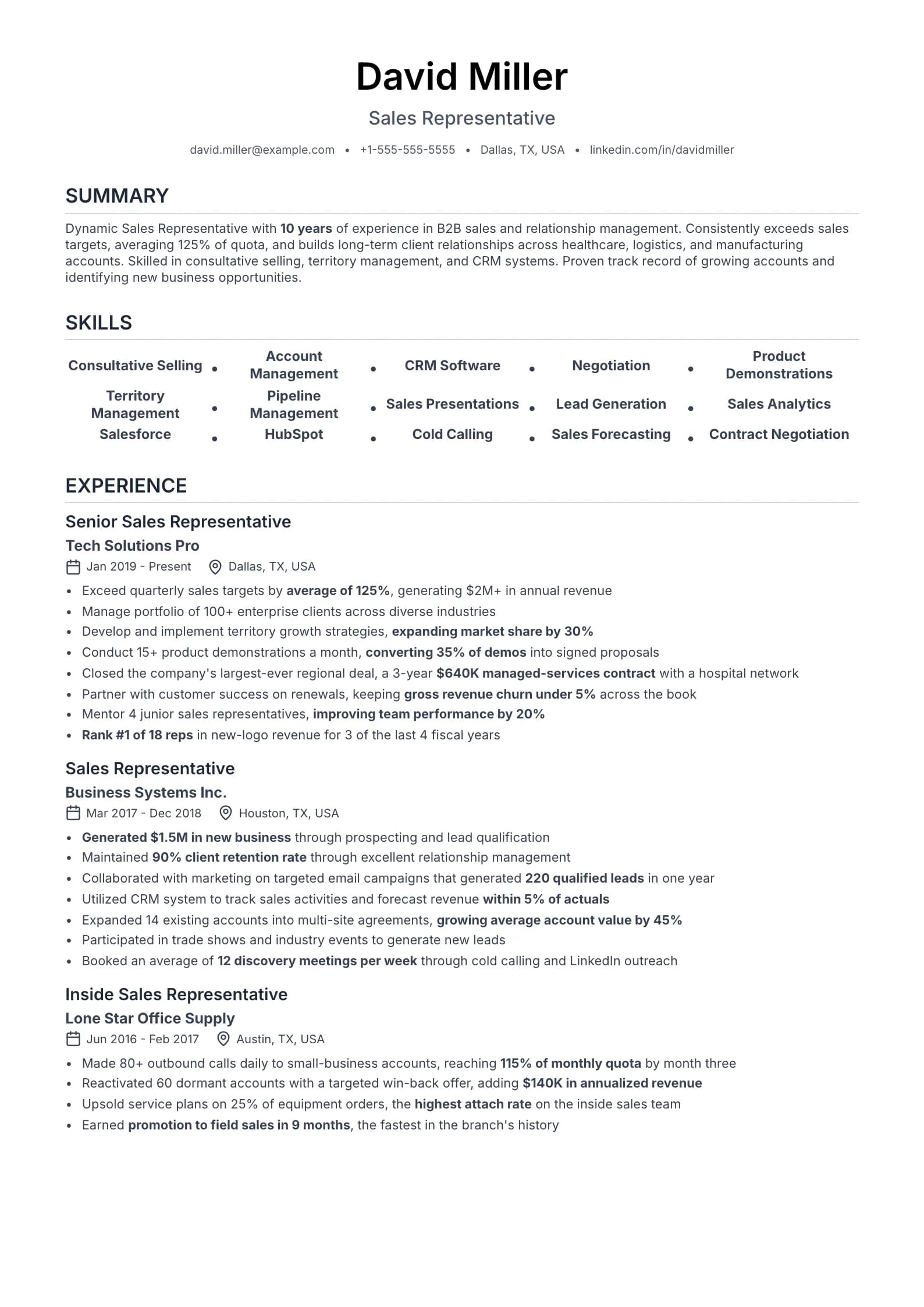 Elevate Resume preview