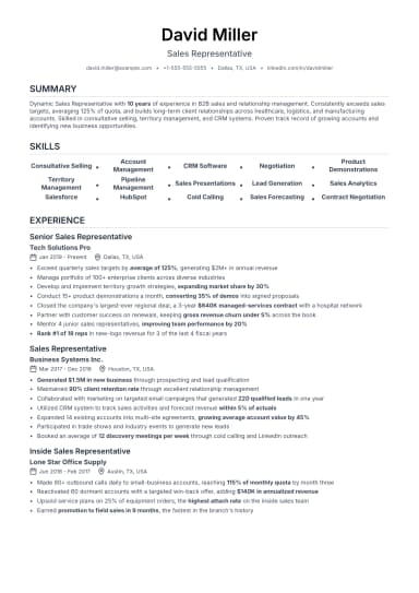 Elevate Resume preview
