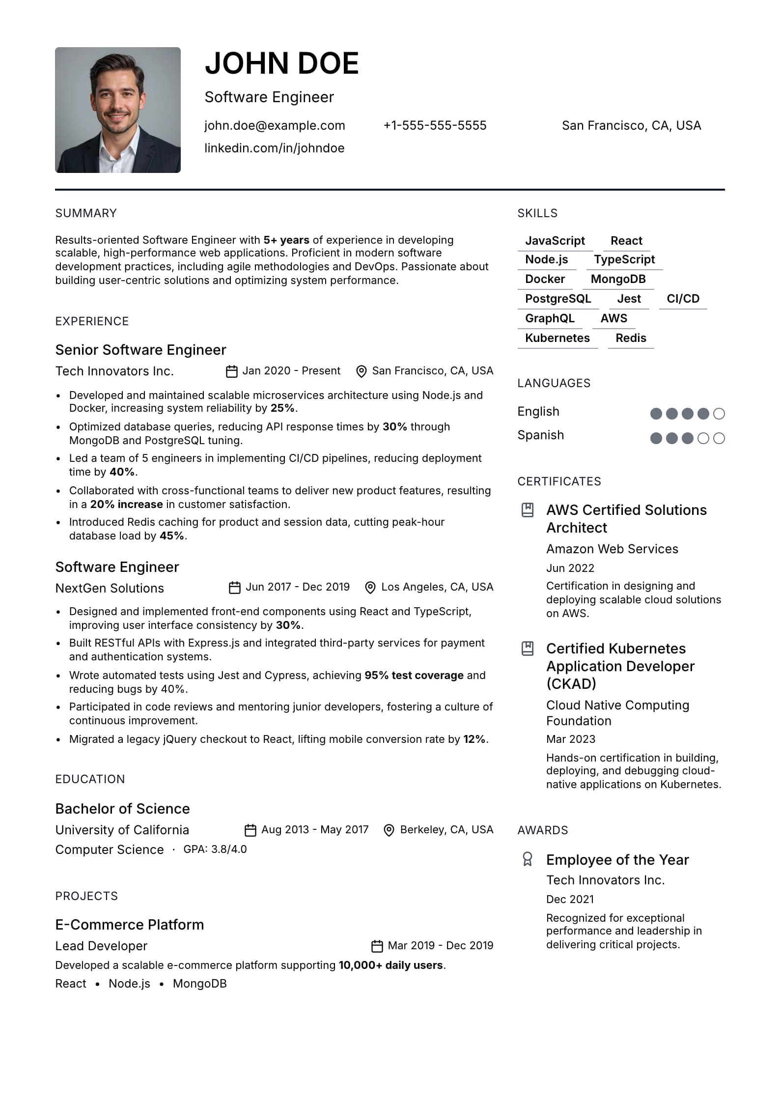 Codebase Resume preview