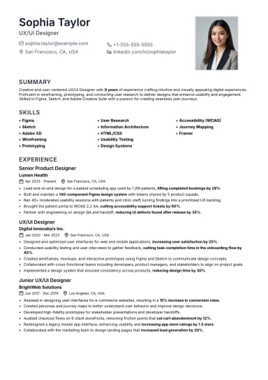 Design Resume preview