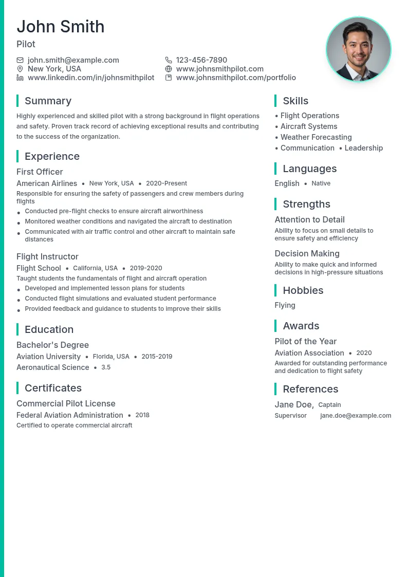 PIC resume example