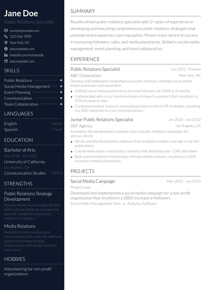 Cutting Edge resume example
