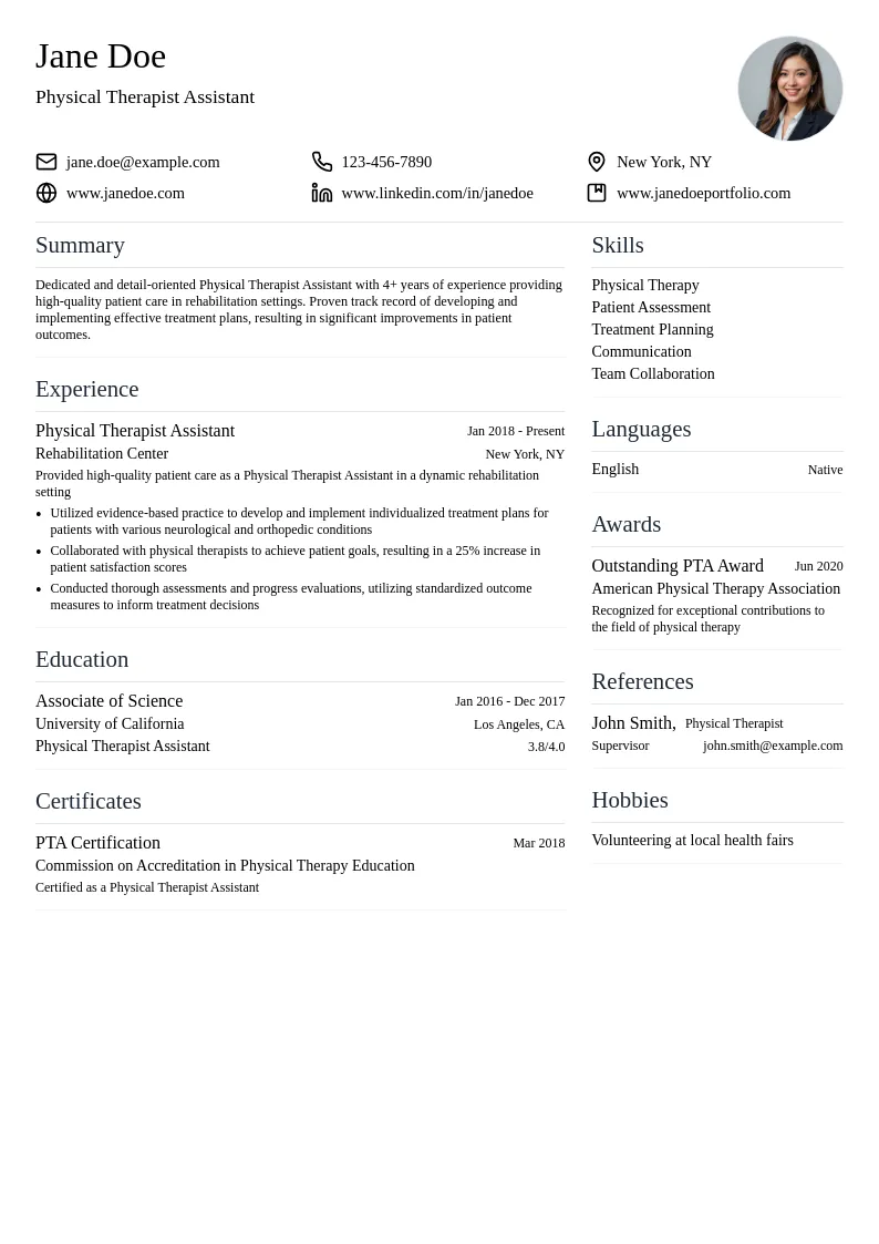 General Skills Training resume example