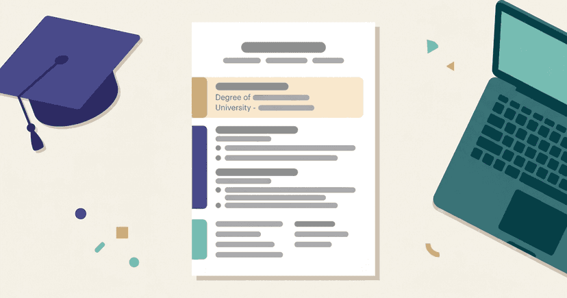 A one-page fresher resume in a single-column format with education, skills and projects sections highlighted