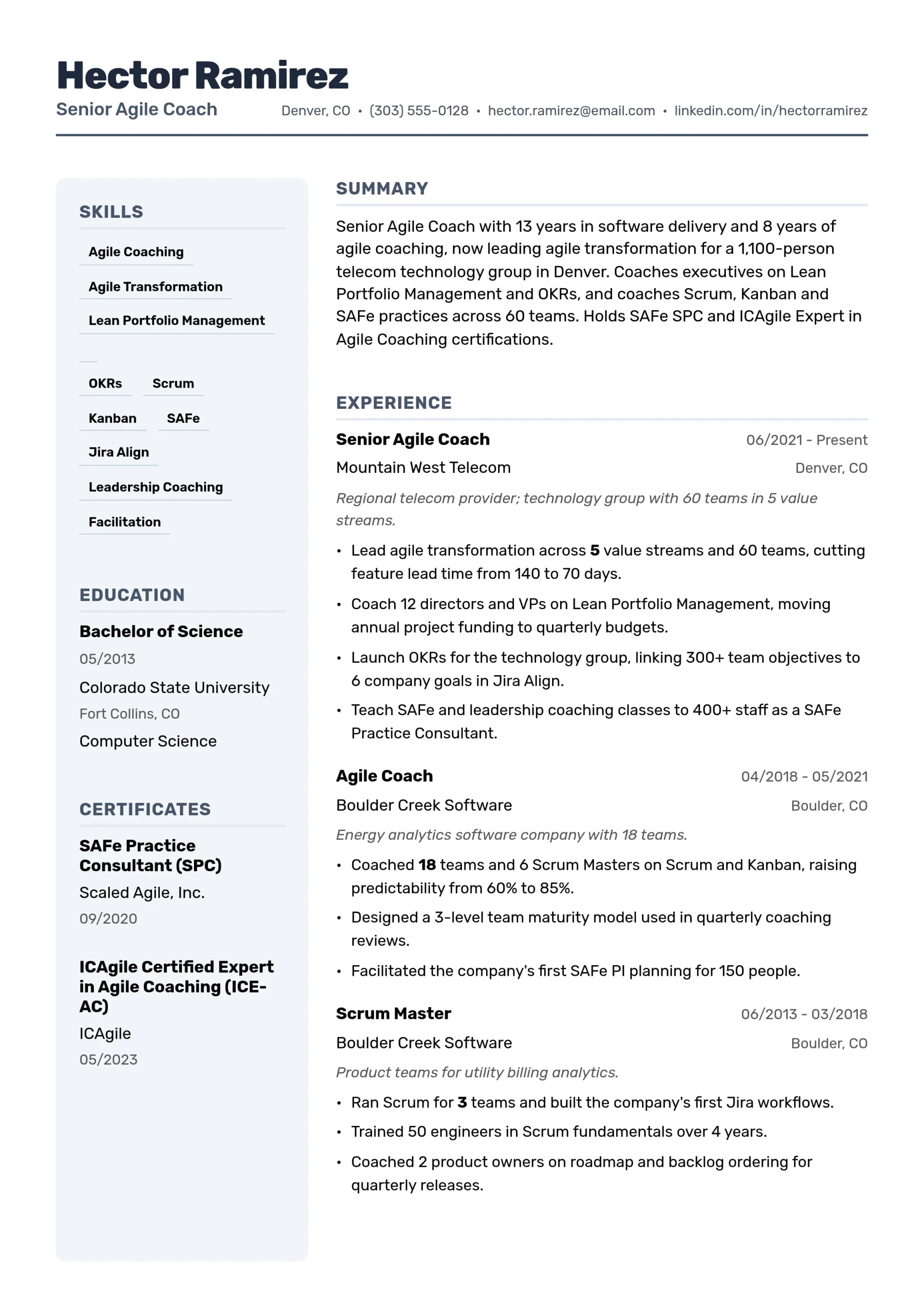 Production Assembler resume example